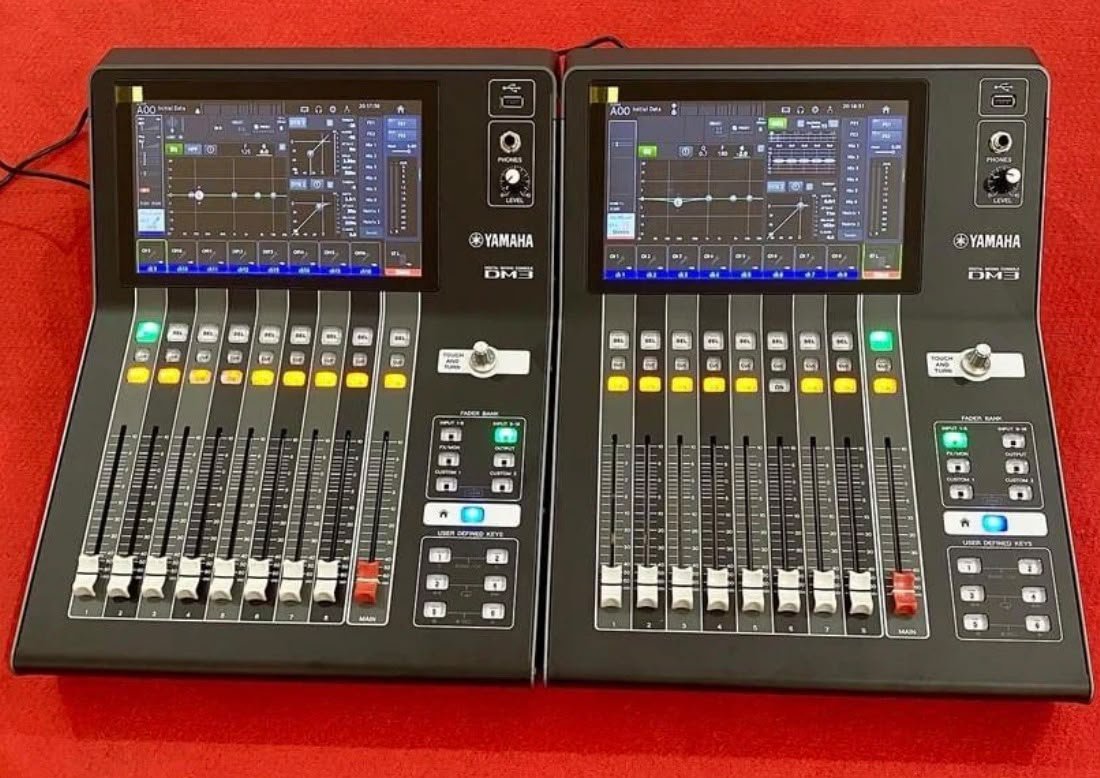 Yamaha DM3 Dante digital mixing console supplied with a case